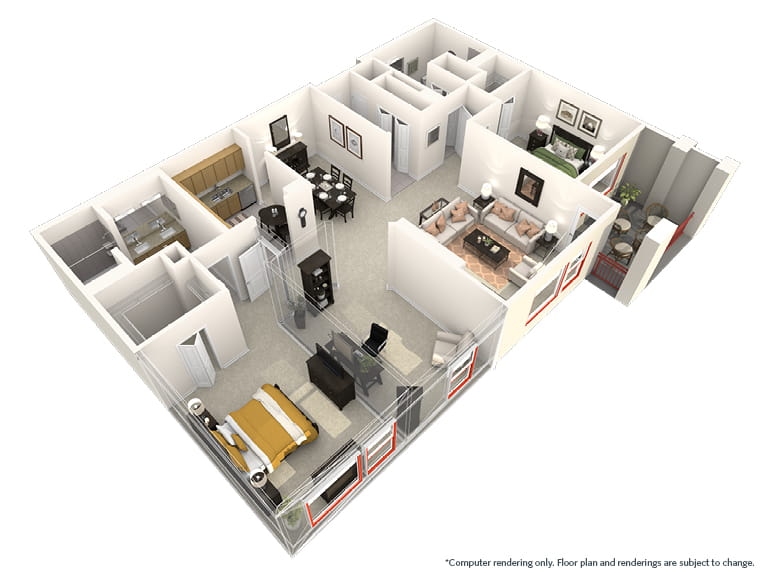 Beaver Creek - 1753 square feet - 2 Bed, 2 Bath + Den