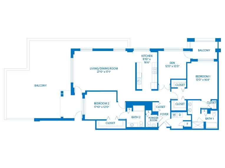 Mt. Evans - 2061 square feet - 2 Bed, 2.5 Bath + Den