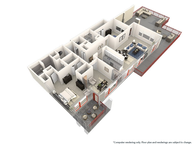 Mt. Evans - 2061 square feet - 2 Bed, 2.5 Bath + Den