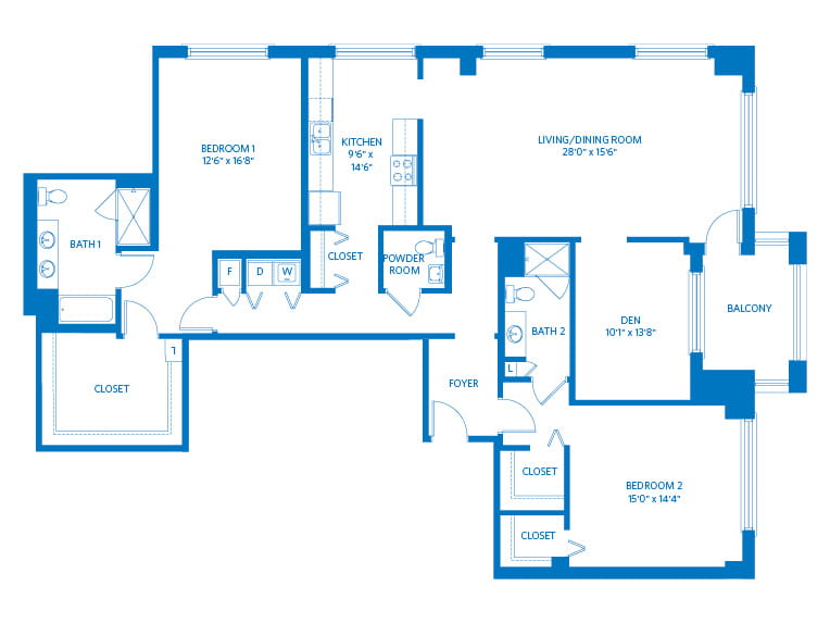 Torres Peak - 2073 square feet - 2 Bed, 2.5 Bath + Den