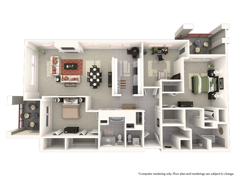Longs Peak - 2083 square feet - 2 Bed, 2.5 Bath + Den