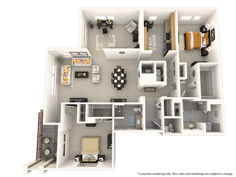 Pikes Peak - 2086 square feet - 2 Bed, 2.5 Bath + Den
