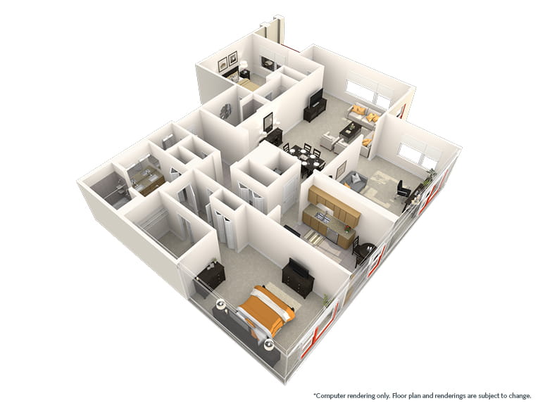 Pikes Peak - 2086 square feet - 2 Bed, 2.5 Bath + Den