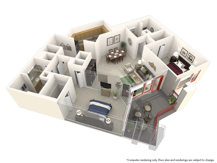 Crested Butte - 1364 square feet - 2 Bed, 2 Bath