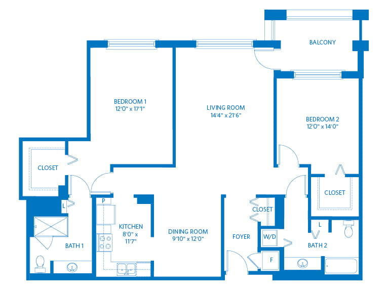 Buttermilk - 1521 square feet - 2 Bed, 2 Bath