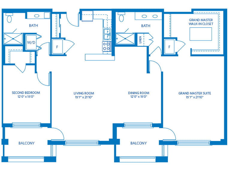 Granby - 2 Bedroom + 2 Bath 1,787 Square Feet.