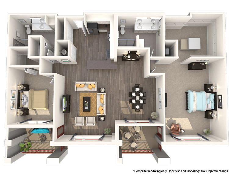 Granby - 2 Bedroom + 2 Bath 1,787 Square Feet.