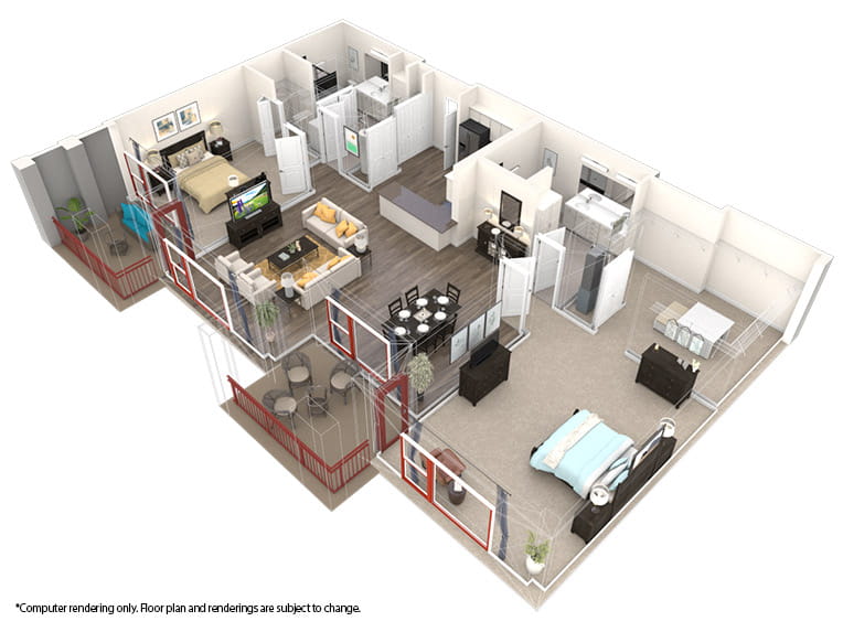 Granby - 2 Bedroom + 2 Bath 1,787 Square Feet. 