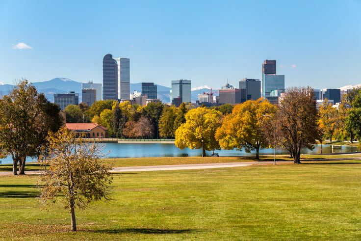 The Denver skyline.