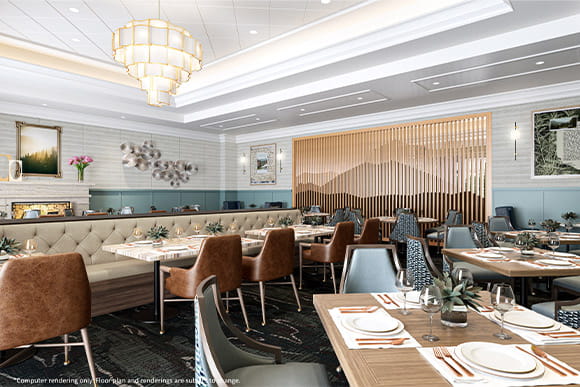 Vi at Highlands Ranch dining rendering. 