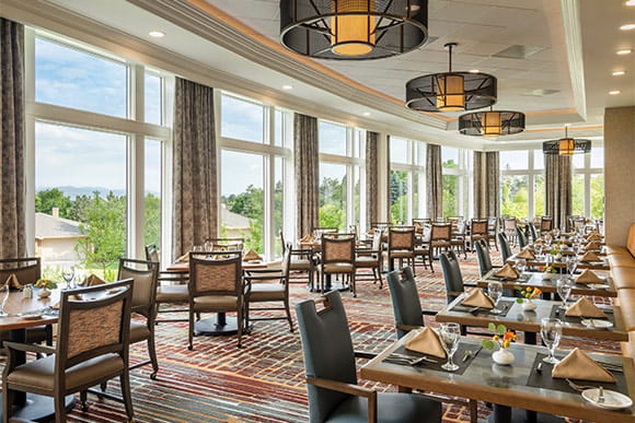 1859 formal dining room at Vi at Highlands Ranch.
