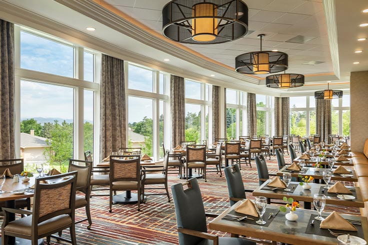 Dining room at Vi at Highlands Ranch. 