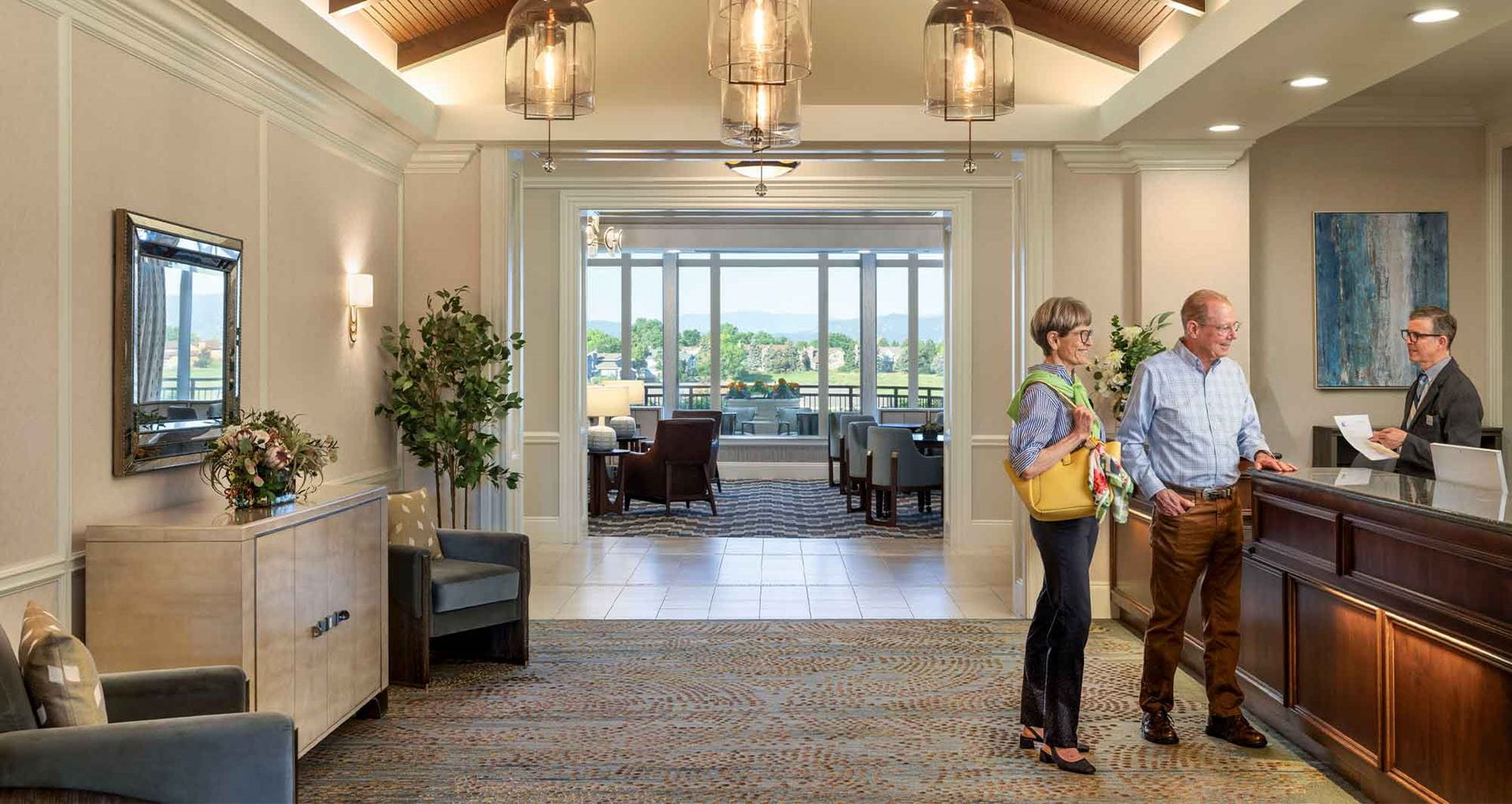 Lobby at Vi at Highlands Ranch.