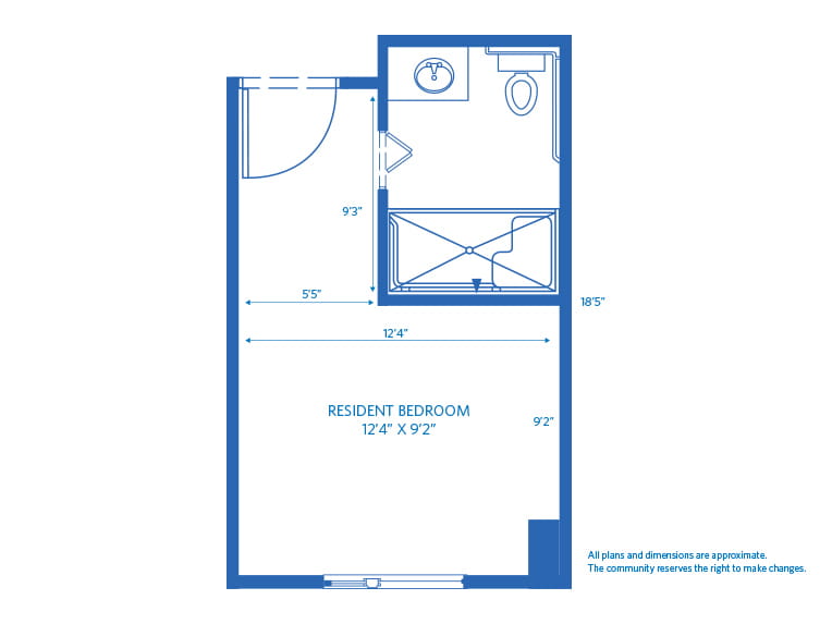 Vi at Highlands Ranch care center 2D floor plan - Memory Support Studio.