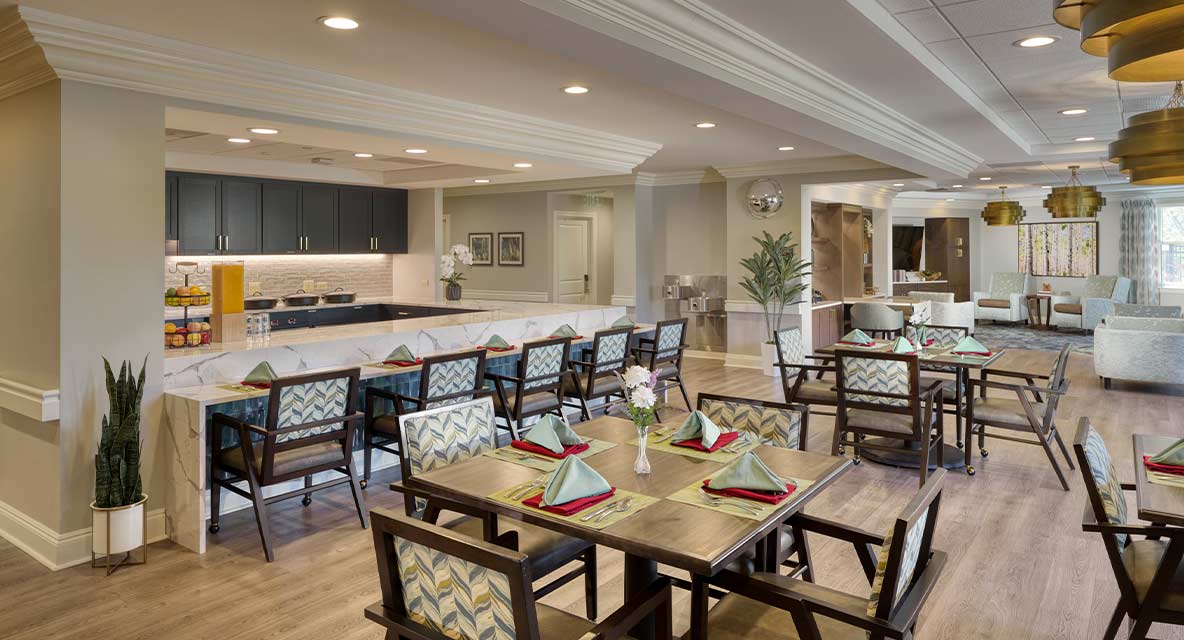 Vi at Highlands Ranch care center canvas kitchen. 