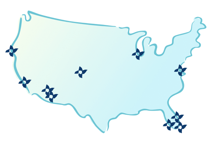 US Map of Vi Living Communities