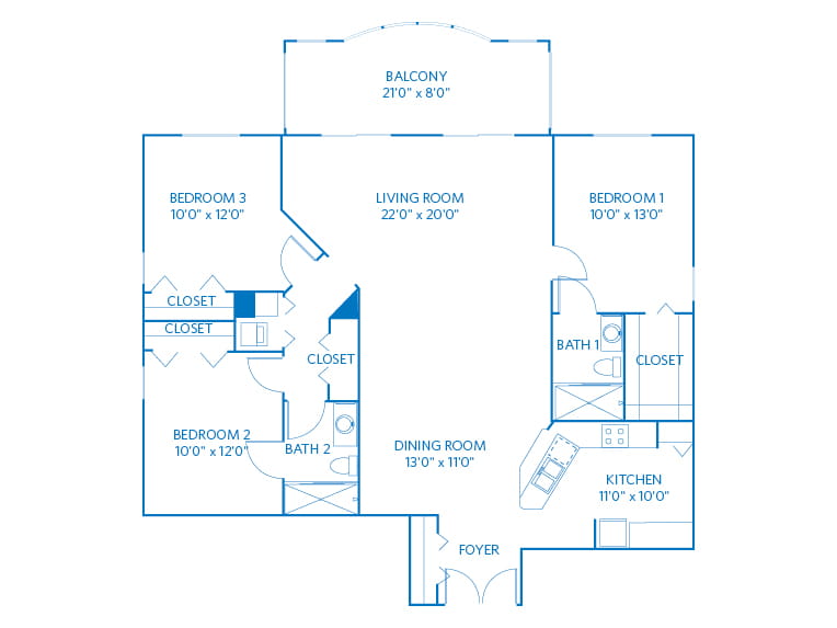Dockside - 1554 square feet - 3 Bed, 2 Bath