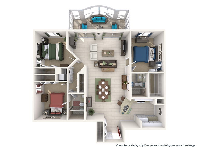 Dockside - 1554 square feet - 3 Bed, 2 Bath