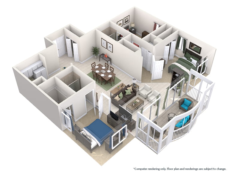 Dockside - 1554 square feet - 3 Bed, 2 Bath