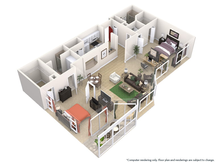 Sabal - 1429 square feet - 2 Bed, 2 Bath + Den