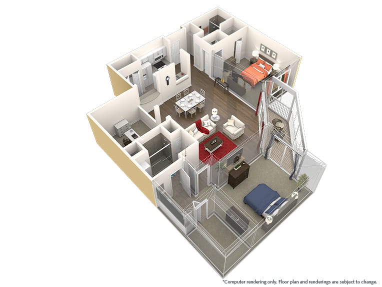 Vi at Lakeside Village Royal 3D floor plan.
