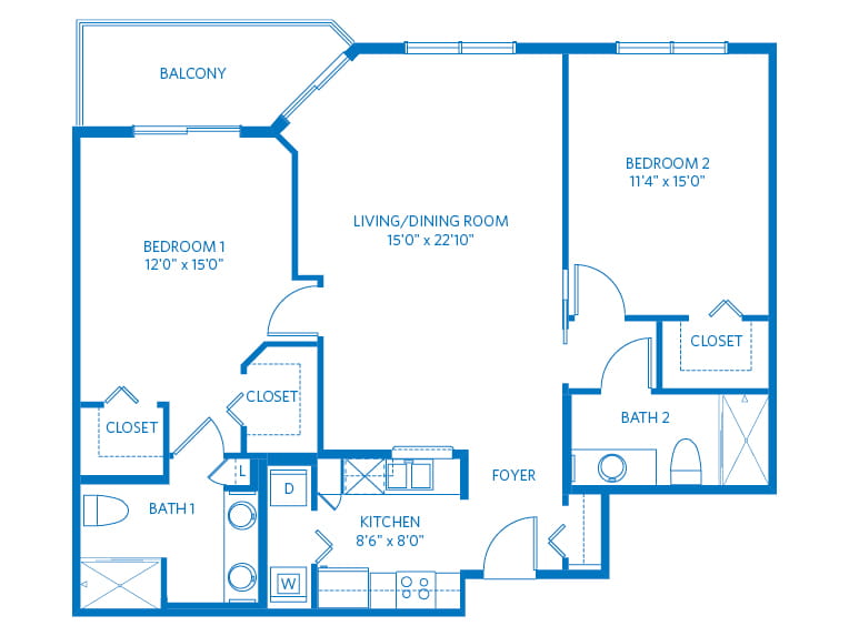 Sago - 1144 square feet - 2 Bed, 2 Bath