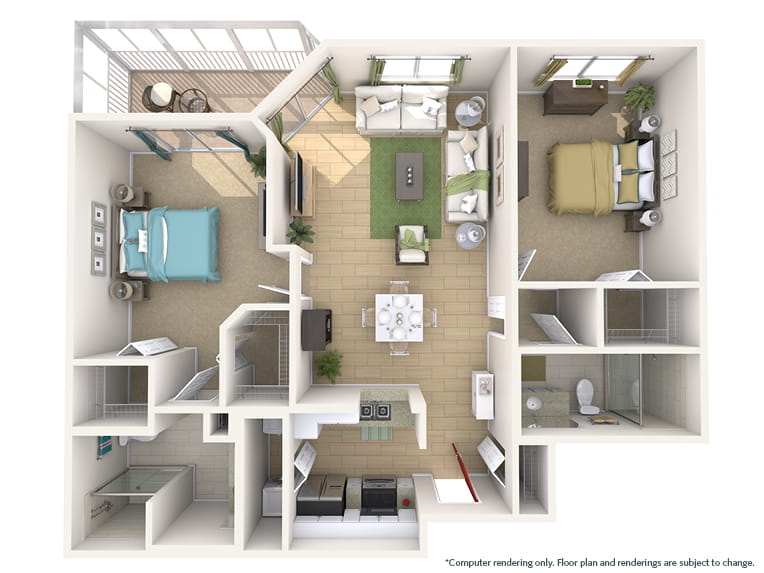 Sago - 1144 square feet - 2 Bed, 2 Bath