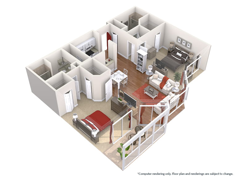 Foxtail - 1158 square feet - 2 Bed, 2 Bath