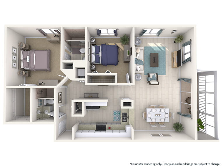 2BR Meadowbrook Floor Plan Vi at Lakeside Village