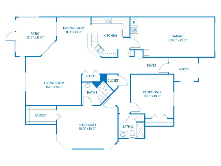 Ibis - 1821 square feet - 2 Bed, 2 Bath