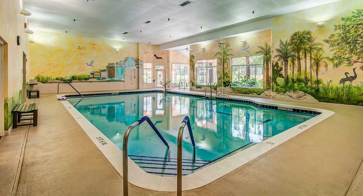 Vi at Lakeside Village indoor pool. 