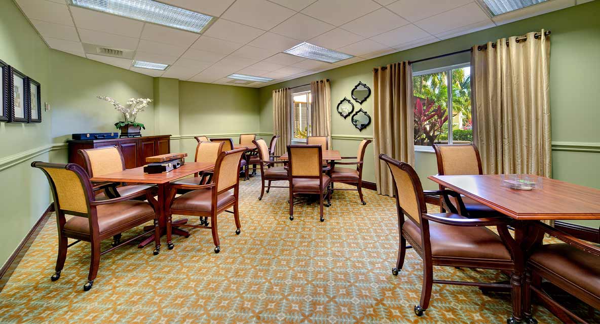 Vi at Lakeside Village game and cards room. 