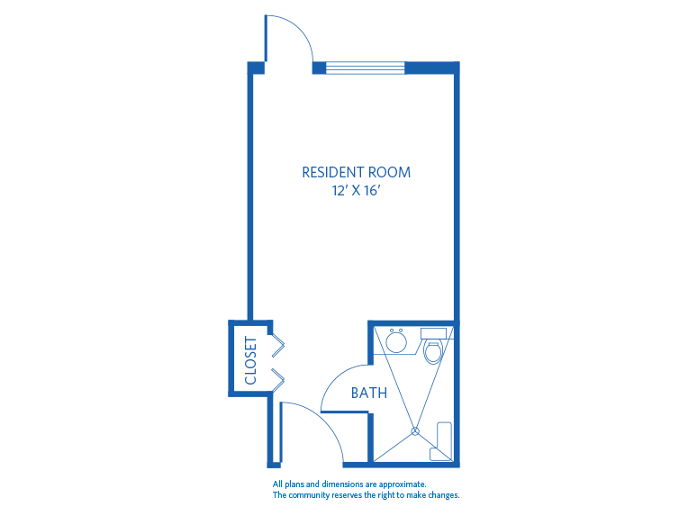 Vi at Lakeside Village Skilled Nursing Semi-Private floor plan. 