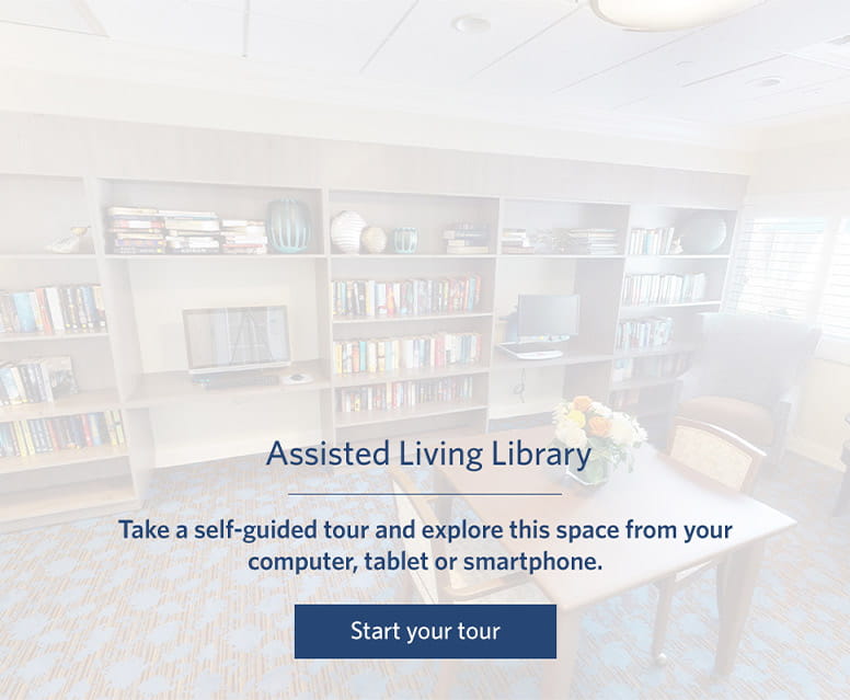 Assisted Living Library - Vi at Lakeside Village Care Center