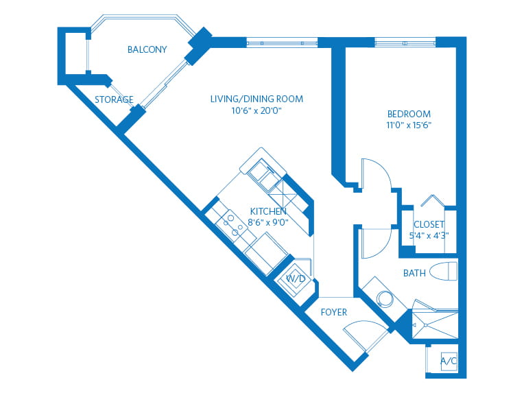 Monet - 756 square feet - 1 Bed, 1 Bath