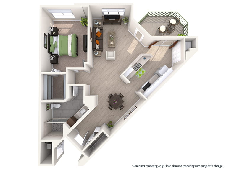 Da Vinci - 935 square feet - 1 Bed, 1 Bat