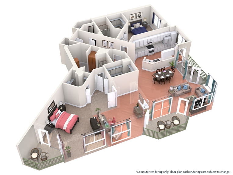 Michelangelo - 2078 square feet - 2 Bed, 2.5 Bath + Den