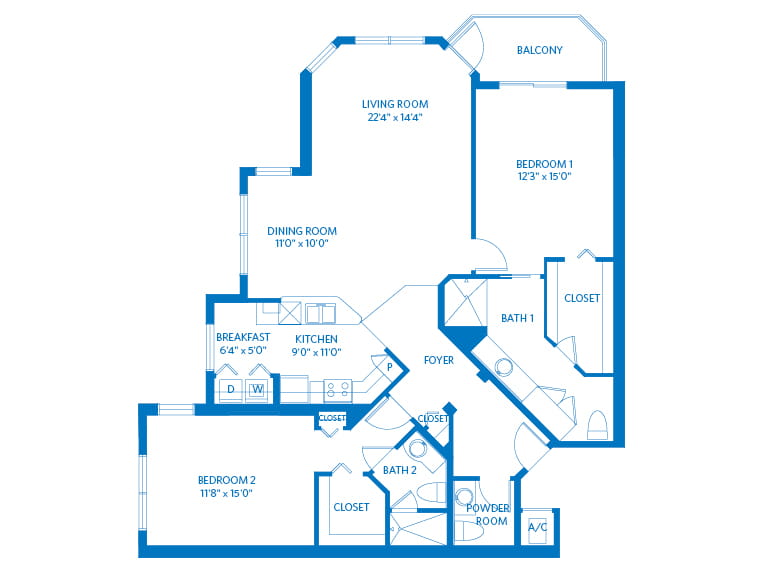 Seurat - 1512 square feet - 2 Bed, 2.5 Bath