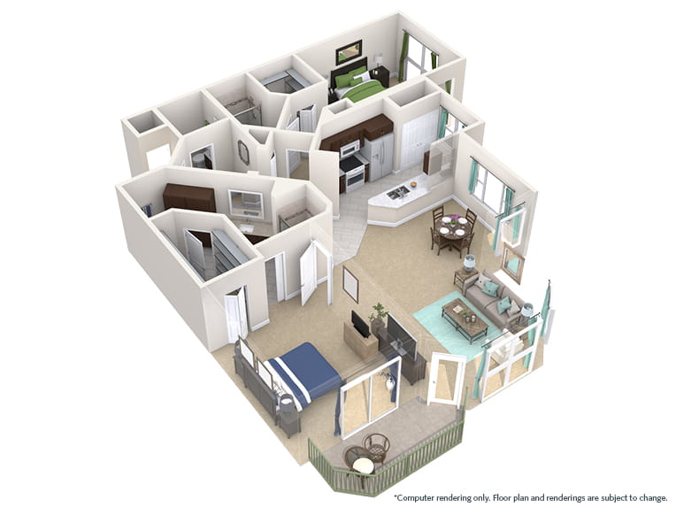 Seurat - 1512 square feet - 2 Bed, 2.5 Bath