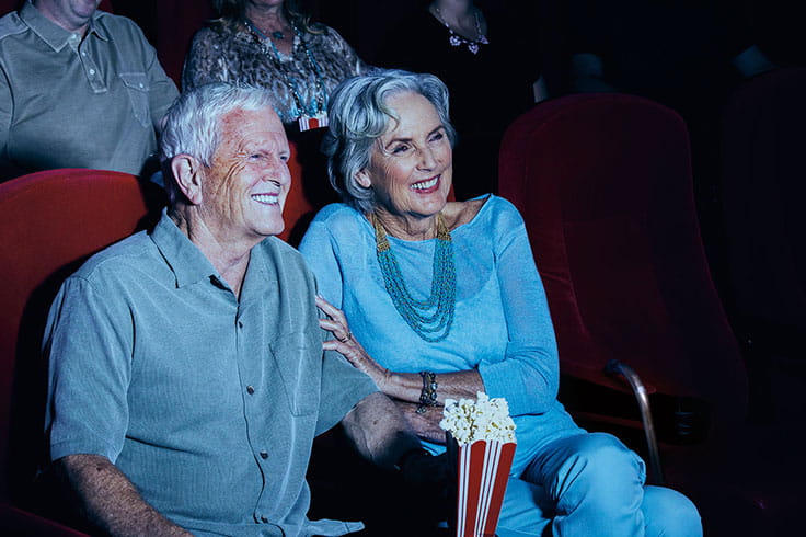 couple watching a movie