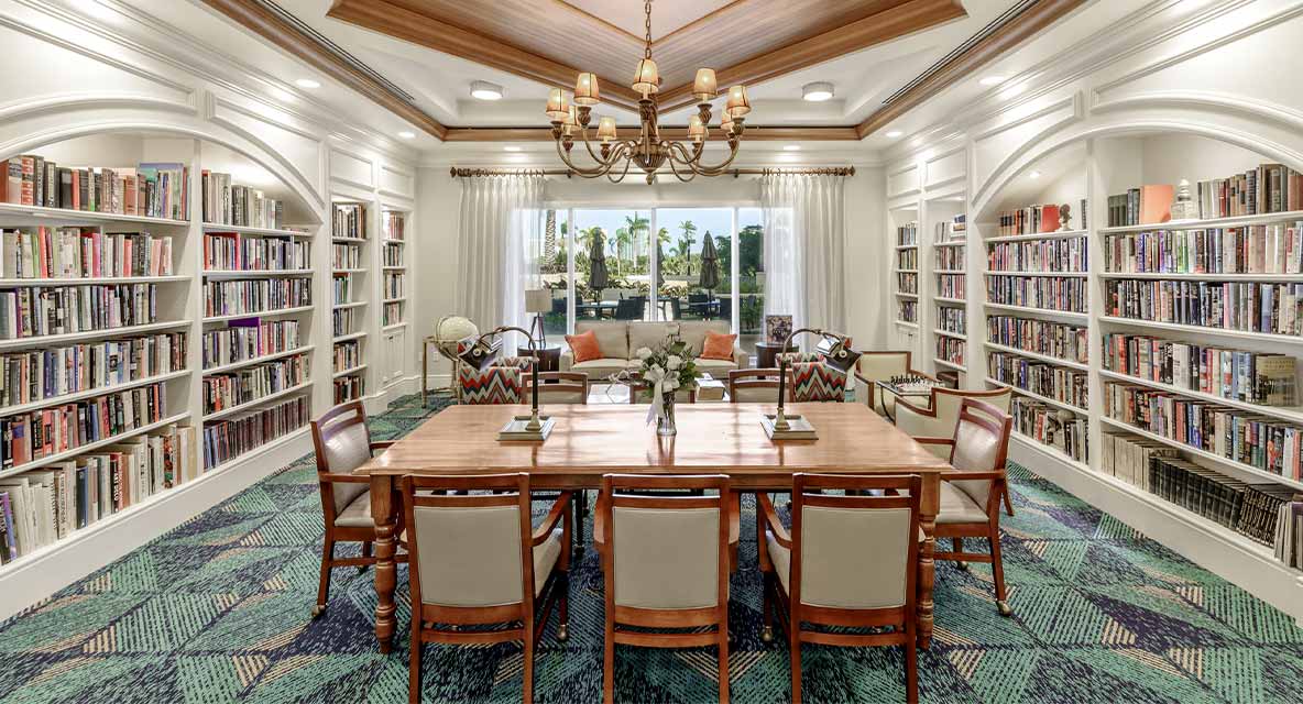 Library at Vi at Aventura.