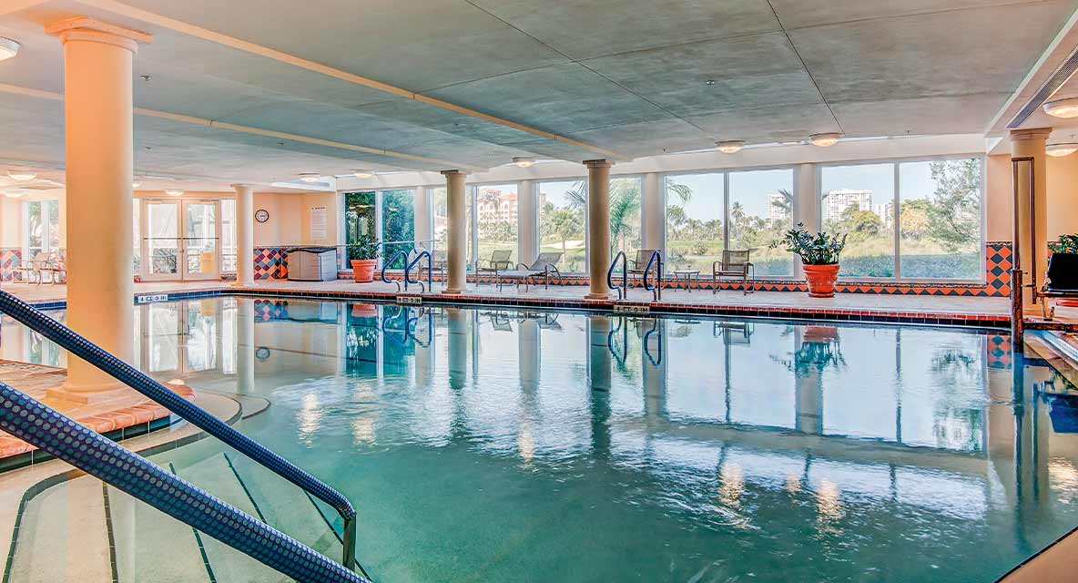 Indoor pool at Vi at Aventura.