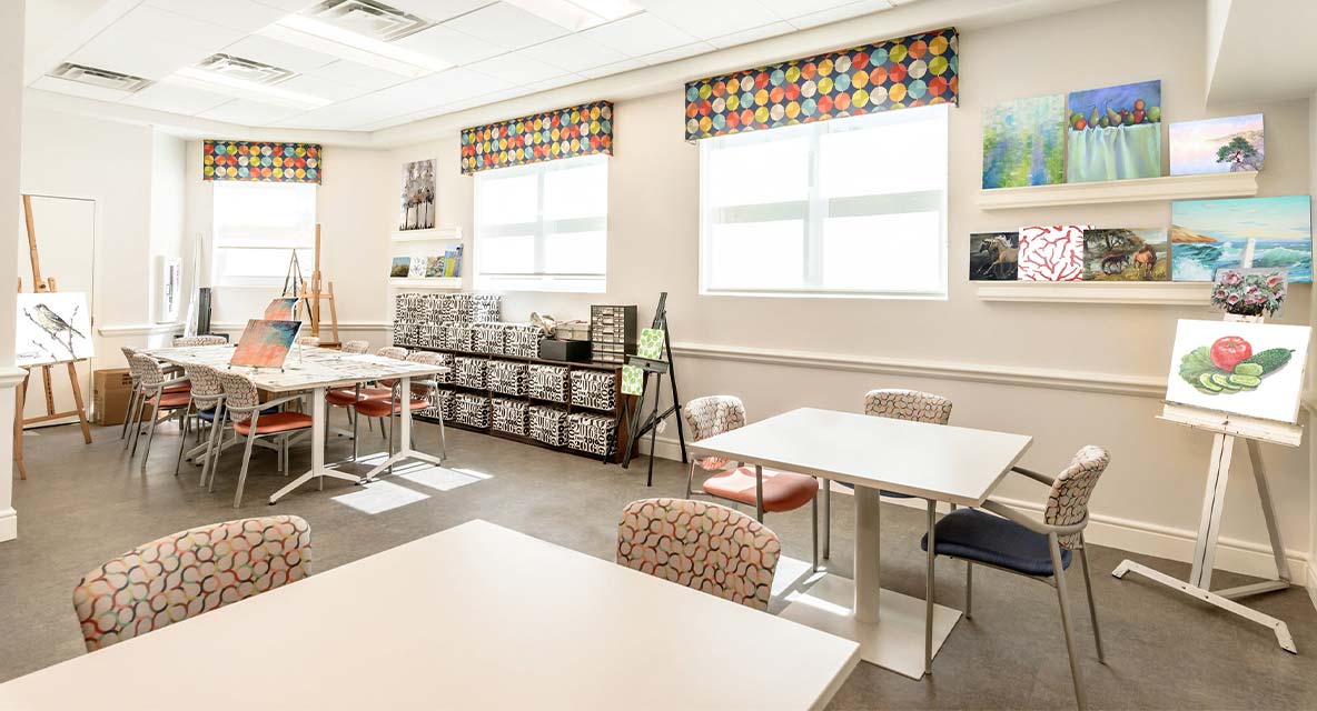 Art room at Vi at Aventura.