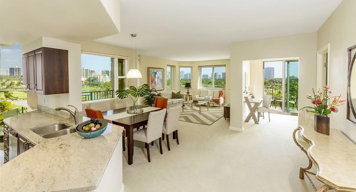 Dining and living room.