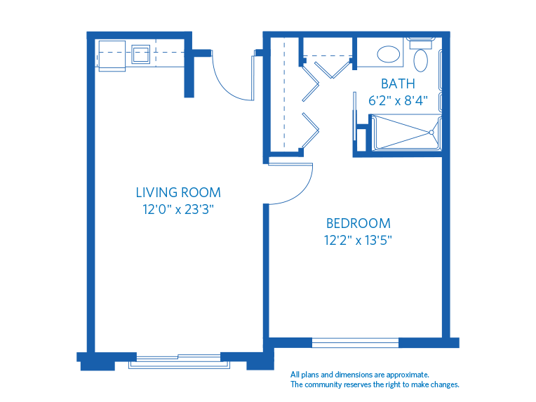 Vi at Aventura Care Center Unit I 2D floor plan. 