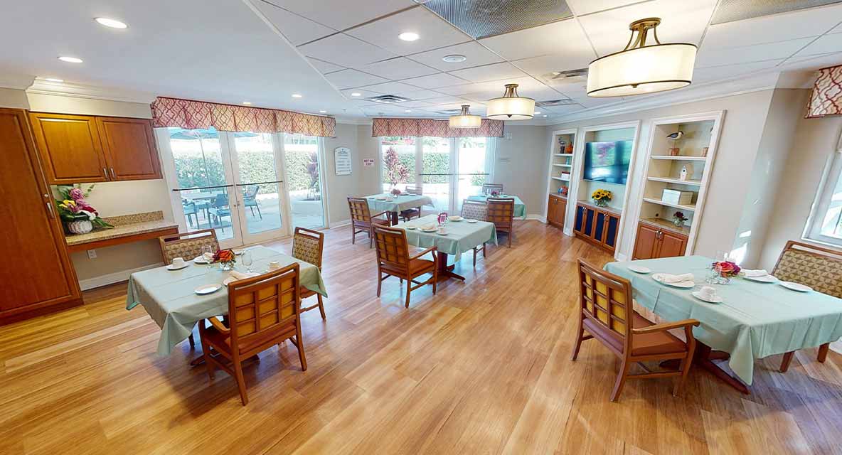 Memory Support Dining Room - Vi at Aventura Care Center. 