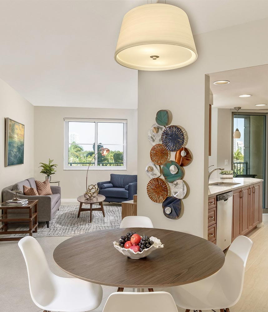 Vi at Aventura floor plan living room.