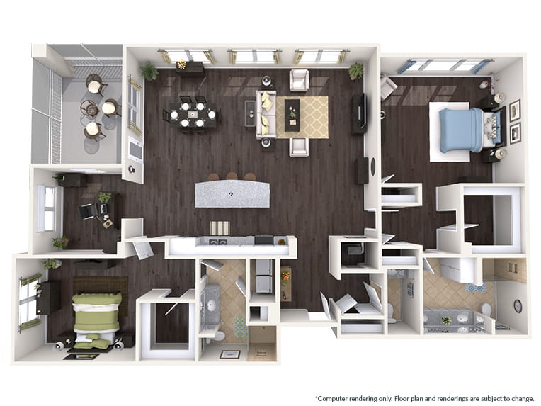 Montgomery - 2208 square feet - 2 Bed, 2.5 Bath + Den