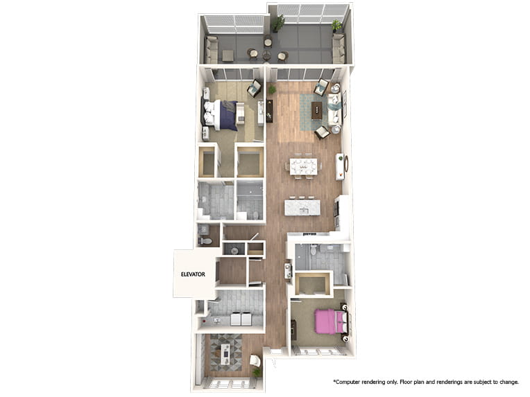 Juniper 3D floor plan.