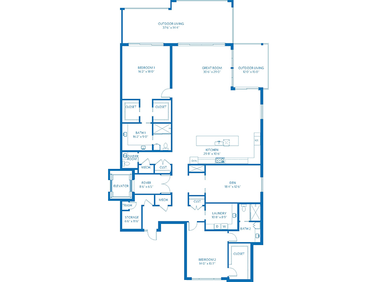 Tamarind 2D floor plan. 